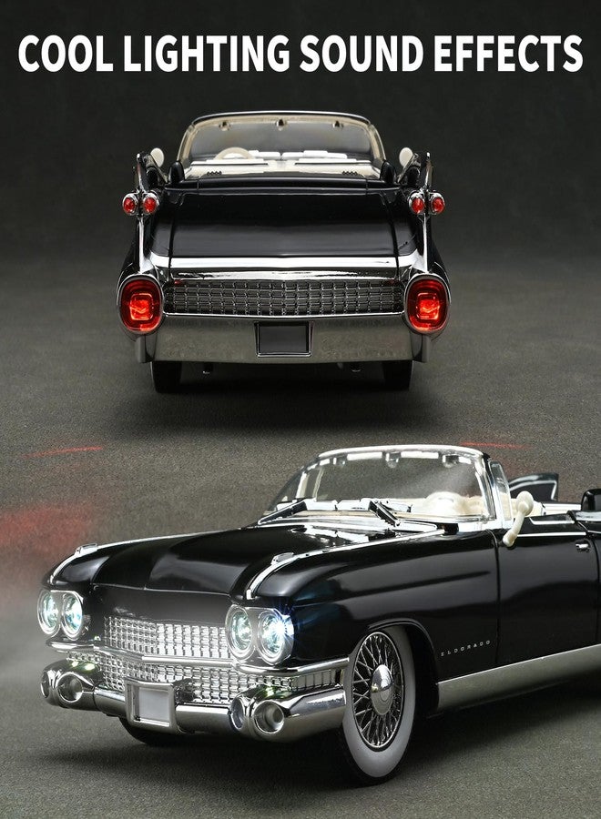 RZAPE Toy Car Models 1/24 Diecast Cars Eldorado Metal Model Car Carros De Coleccion,Model Cars Kits for Adults and Boys,Pull Back Car with Lights and Sounds,Toy Cars for Boys Age 4-7（Black） - Image 4
